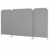 Global Industrial Vaccine & Wellness Booth, Stretched Fabric, Gray 695852GY